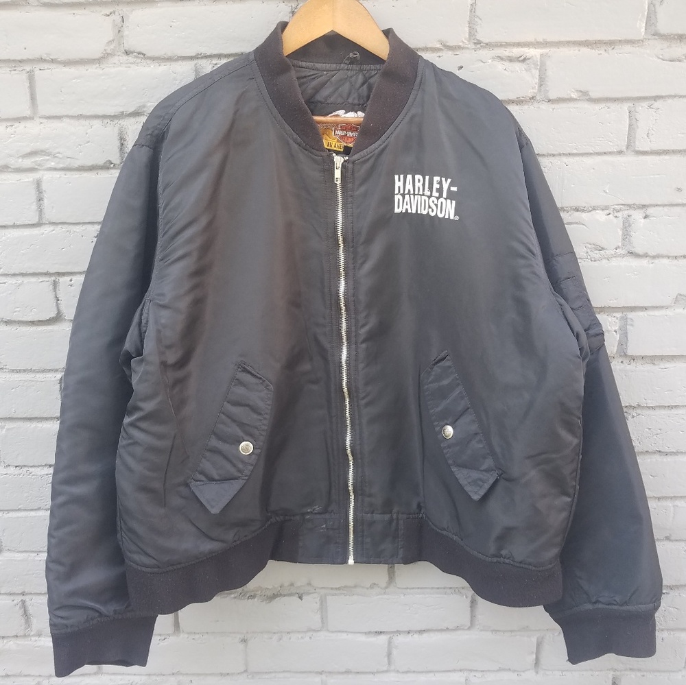 Vintage Harley Davidson Bomber Jacket - XL